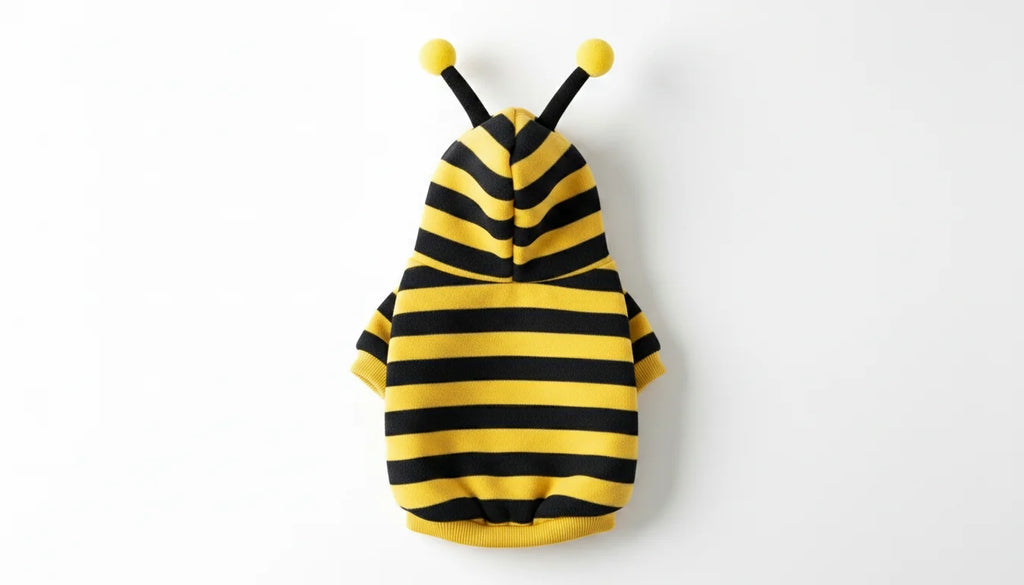 Cute Bee Design Pet Hoodie, Soft Winter Wear for Dogs & Cats