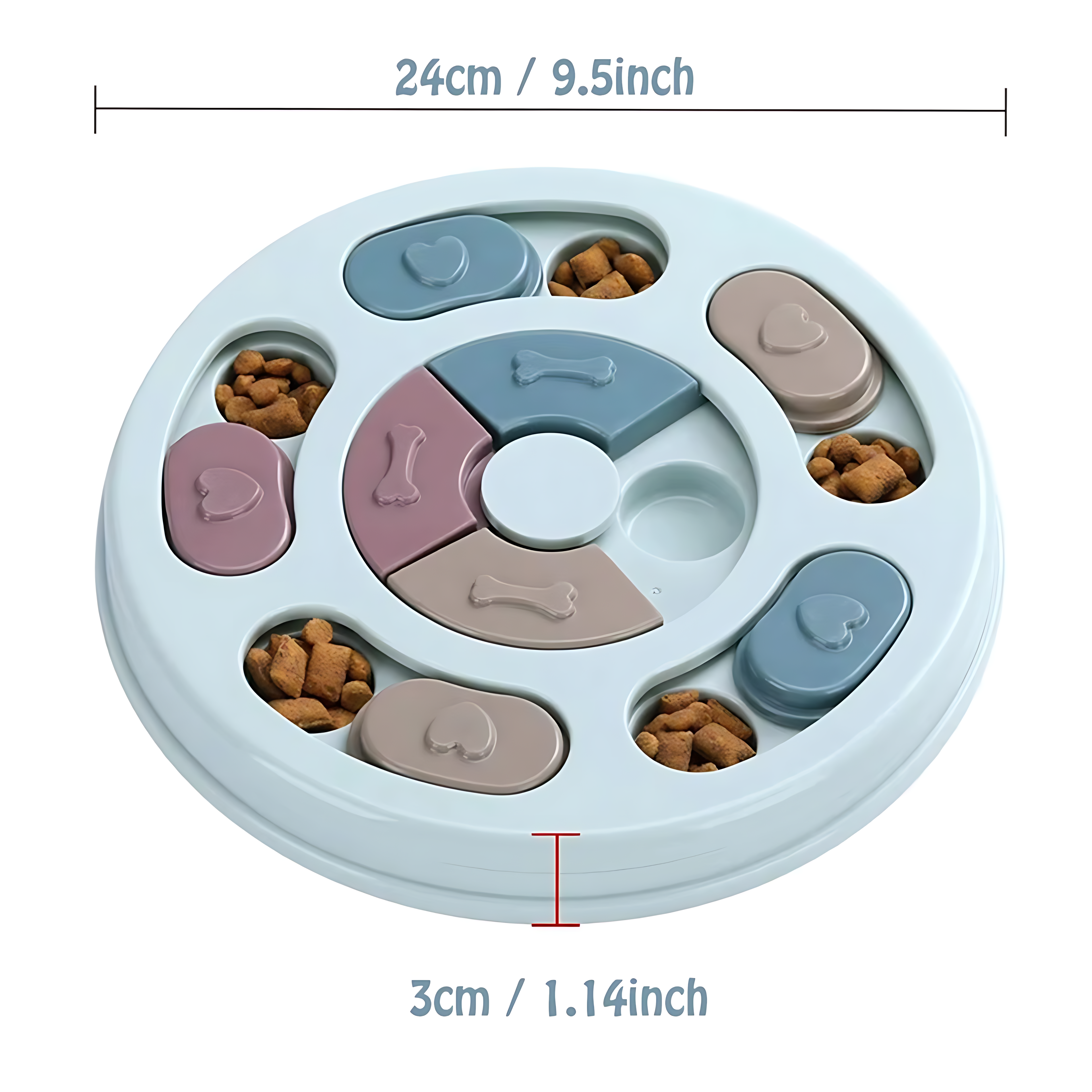 Slow Feeder Dog Puzzle Bowl – Interactive Feeding Toy for Dogs